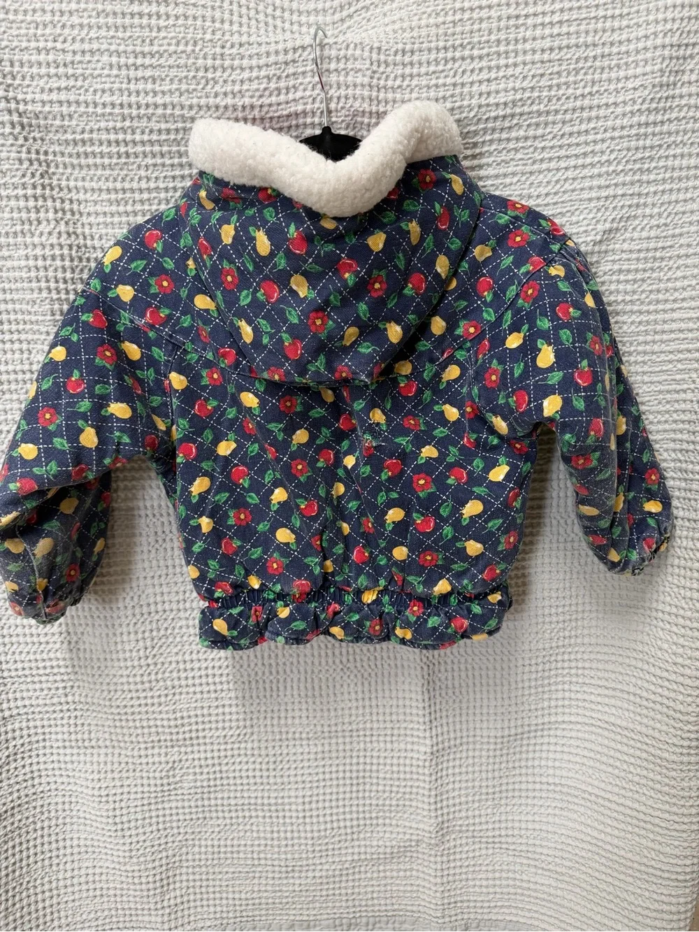 Vintage Oshkosh size 5-6 Flawed Faded Jacket Multicolor Fruit Floral Print